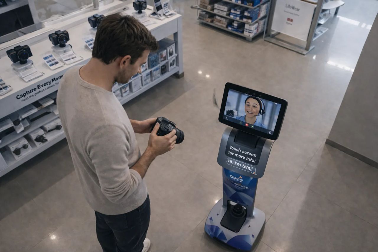 Temi enables instant access to remote advisors, helping customers make informed purchase decisions while improving service efficiency across retail locations.