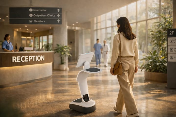 Temi guides patients from reception to clinics, departments, and service points, reducing confusion, improving on-time arrival, and creating a smoother, more supportive patient journey.